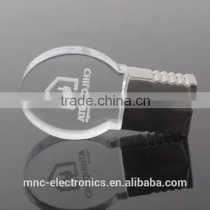 Promotional Gift Item Acrylic Material Tranparent Personalized Laser Engraving Logo Led Light Bulb Shaped Usb Pen Drive Supplier's Choice thumbnail-2