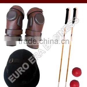 2 Polo Mallets, Polo Helmet , Polo Knee Guard & Arena Balls thumbnail-1
