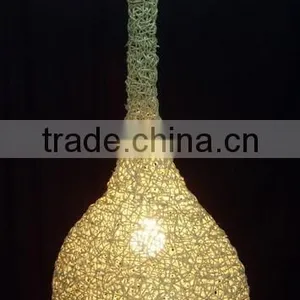 Brown Modern Rattan Floor Lamp Or Light thumbnail-2