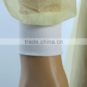PP Nonwoven Yellow Disposable Isolation Gown thumbnail-6