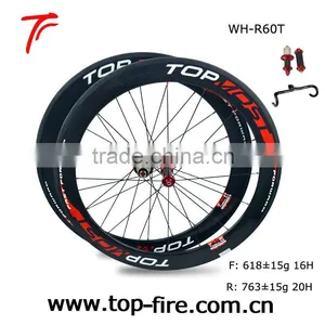 60mm Tubular Carbon Fiber Race Wheels Set WH-R60T thumbnail-1