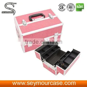 Hot Pink Croc Pro Make up Case thumbnail-1