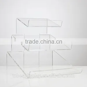 3 Tiers Slant Clear Acrylic Cupcake Stand,acrylic Cupcake Display Cabinet,acrylic Cupcake Display Case thumbnail-2
