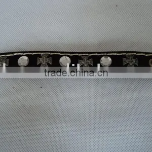 Rivet Leather Bracelet Crossing Logo Bangle PU Leather Material Fashionable Products thumbnail-1