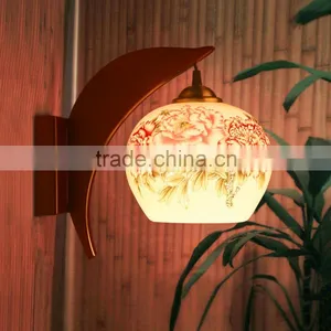 Jingdezhen Decal Pastel Ball Modern Home Decor Led Wall Lamp thumbnail-1