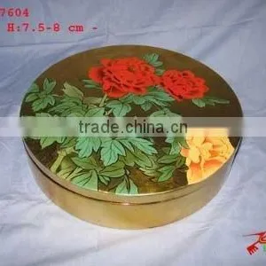 Lacquer Hand-drawing Multi-Compartment Tray/Box thumbnail-1