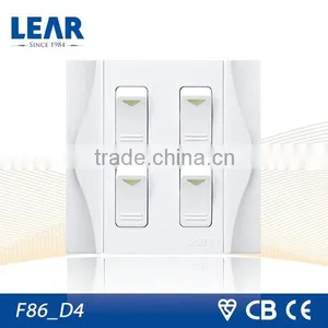 F86 Series 4 Gang 1 Way Electric Switch thumbnail-1