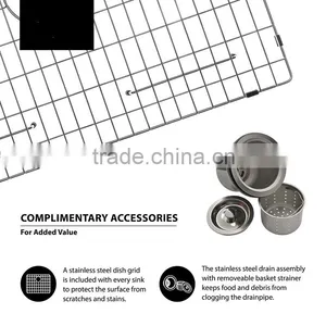 CUPC Approved 30 Inch Undermount Single Bowl 16 Gauge 304 Stainless Steel Kitchen Sink 3018R thumbnail-5