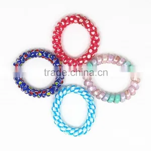 Simple Plastic Elastic Ponytail Holder Telephone Line Hair Tie thumbnail-6