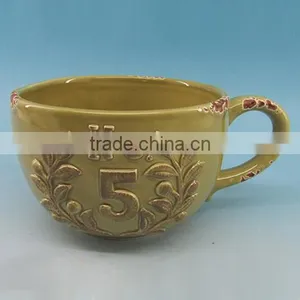 2016 Hot Sale Embossed Ceramic Mug ,ceramic Emboss Mug Wholesale thumbnail-2