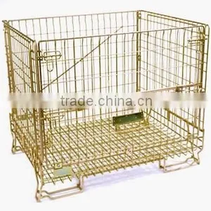 International Collapsible Warehouse Cage Foldable Metal Wire Container thumbnail-1