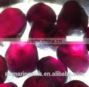 Big Size 6mm+ Natural Purple Indian Raw Garnet Rough thumbnail-1