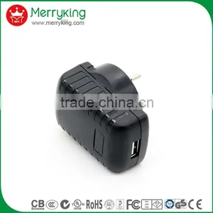 High Speed ac dc 5v 1a Australia Usb Charger Adapter With SAA Certification thumbnail-5