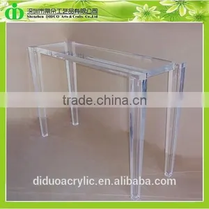 DDH-T124 Trade Assurance Clear Plexiglass Bedside Table thumbnail-1