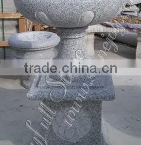 Polished Grey Granite Stone Pot thumbnail-1