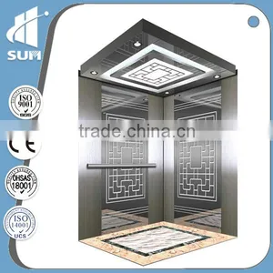 1600kg Machine Room Passenger Lift With Mirro Etching Cabin thumbnail-1