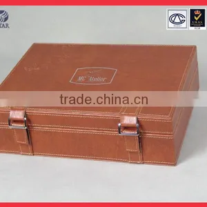 Custom Logo & Size Cardborad Gift Box With Leather thumbnail-1
