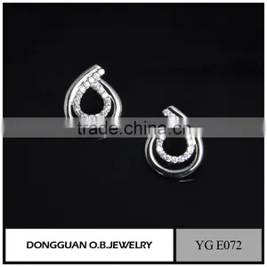 Fashion Diamond Shape Earring Without Stone for Grils Hot Selling Simple Earring thumbnail-4