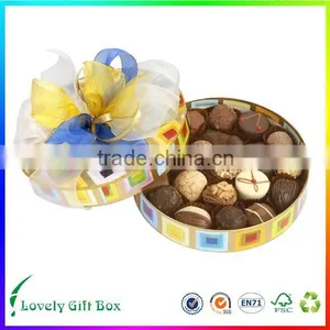 High Quality Empty Cardboard Round Chocolate Box thumbnail-2