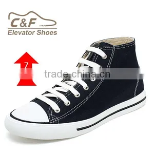 High Quality Man High Cut Canvas Running Sport Elevator Shoes thumbnail-1