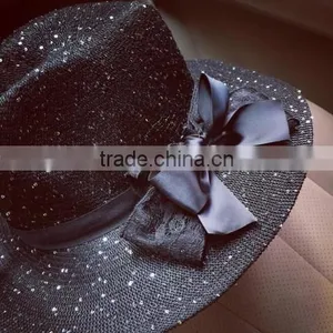 2016 Factory Latest Design Bowknot Sun Hats Made in China Hot Sale Original Beach Hats for Women thumbnail-2