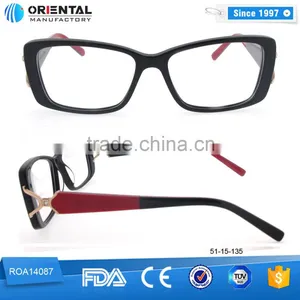 Black Acetate With Wide Rotatable Color Matching Temples Eyewear Frame thumbnail-1
