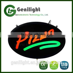 2016 Commercial Oval Acrylic Wholesale Cheap PIZZA Led Signs thumbnail-1