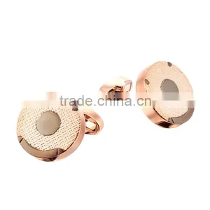 2015 Hotsale Round Metal Cufflinks With Differenc Plating Bulk Cufflinks thumbnail-3