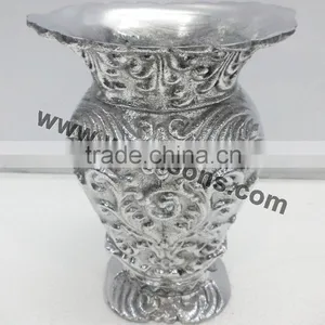 Antique Metal Aluminium Vase thumbnail-1