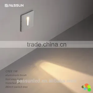 Square Shape Anodized Cilver Led Step Lights 1w thumbnail-1