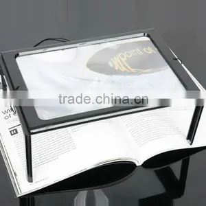 A4 Full Page Foldable Magnifier, 3X Giant Large Hands Free Magnifying Glass With Light LED Magnifier For Reading thumbnail-1