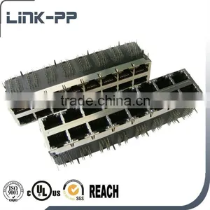 2*N 10/100/1000M Electrical RJ45 Stacked Jack With Led thumbnail-4
