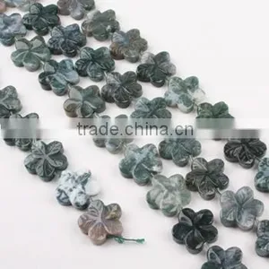 Moss Agate, Gemstone Beads,semi-precious Stone Beads thumbnail-1