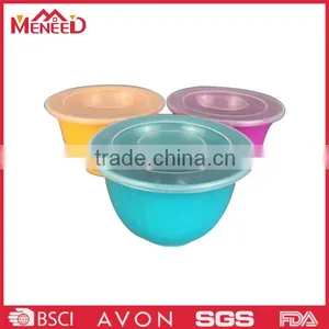 Modern Kitchen Use Multicolor Non-toxic Durable Plastic Microwave Bowl With Lid thumbnail-1