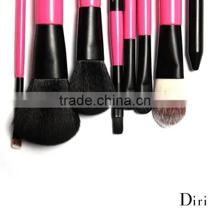 Hot Sale 7 Pcs Pink Color One Set Wooden Handle Professional Makeup Brush Set thumbnail-6