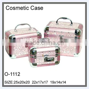 3pcs Code Lock Cosmetic Case Plastic Vanity Case thumbnail-1