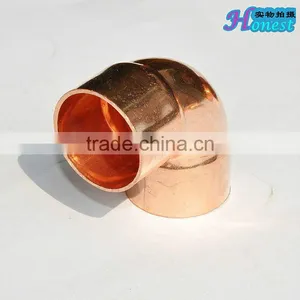 Red Copper Elbow Pipe Fittings for Air Conditioning System thumbnail-1