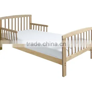 European Style Cheap Pine Wood Baby Cotbed Toddler Bed thumbnail-1