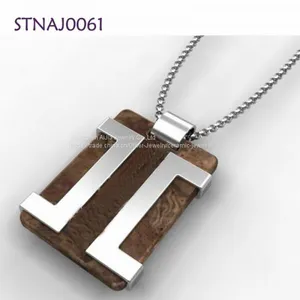 Пендант из нержавеющей стали 316 / 304 по индивидуальному заказу с покрытием в цвет розового золота / черный thumbnail-2