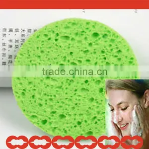 2014 Natural Compressed Green Color Cellulose Sponge Puff thumbnail-1