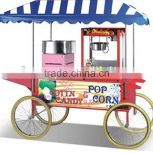 Facory Price Multi-function Cotton Candy Machine Popcorn Machine With 4-wheel Cart thumbnail-1