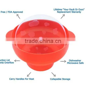 Collapsible Silicone Popcorn Popper,Microwaveable Silicone Popcorn Bucket thumbnail-3