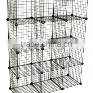 Mini Grid Clothes Organizer, 3-Foot by 4-Foot, Black thumbnail-2