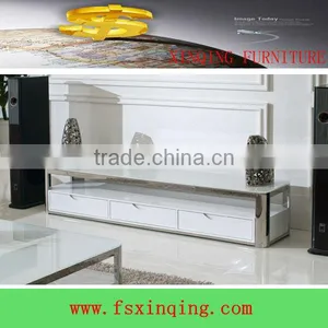 Modern Design Cheap Wooden Lcd tv Stand High Glossy Tempered Glass Top tv Cabinet-E356* thumbnail-1