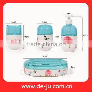 Butterfly Printing Resistant Round Luxury Bathroom Accessories thumbnail-2