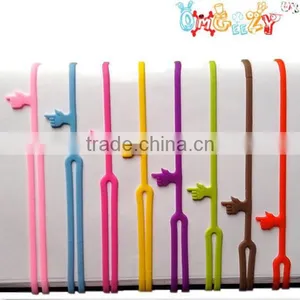 Various Colors Great Gift Finger Pointing Silicone Bookmark thumbnail-1