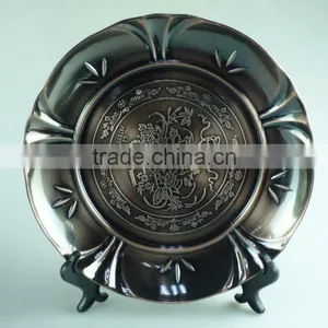 2015 Hot Selling Multi Size Stainless Steel Decorative Flower Plate, Dinner Round Plate With3 Clour thumbnail-2