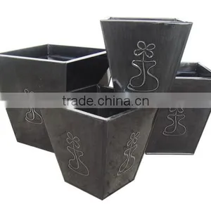 High Quality Best Selling Eco Friendly Set of Square Zinc Flower Vase From Viet Nam thumbnail-1