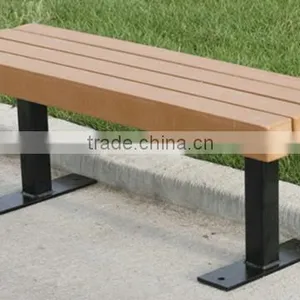 Outdoor Garden Double Backrest Wooden Benches thumbnail-6