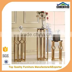 Royal Luxury Golden Stainless Steel Hotel/living Room Furniture Coffee/center Table B818G thumbnail-5